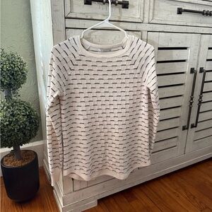 Staccato White and Black Patterned Sweater